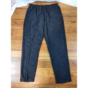 CP Shades Size M Linen Rayon Cotton Blend Black Textured Pants Lagenlook